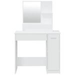 vidaXL Coiffeuse avec miroir blanc 86 5x35x136 cm