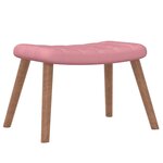 vidaXL Chaise de relaxation avec repose-pied Rose Velours