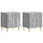vidaXL Table de chevet 2 Pièces Sonoma gris 43 x 34 5 x 50 cm