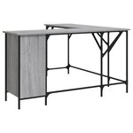 vidaXL Bureau sonoma gris 141x141x75 cm bois d'ingénierie