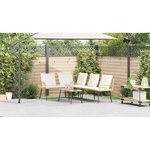 vidaXL Ensemble de canapé de jardin 2 Pièces Naturel polyrotin