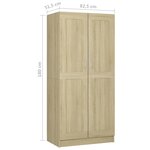 vidaXL Garde-robe Chêne sonoma 82 5x51 5x180 cm Aggloméré