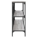 vidaXL Table console sonoma gris 160x30x75 cm bois d'ingénierie et fer