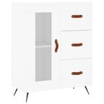 vidaXL Buffet haut Blanc 69 5x34x180 cm Bois d'ingénierie