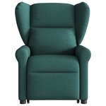 vidaXL Fauteuil inclinable vert foncé tissu