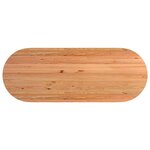 vidaXL Table à manger marron clair bois de chêne massif ovale