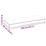 vidaXL Coussin pour banc de palette Bordeaux 120 x 40 x 8 cm