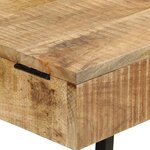 vidaXL Coiffeuse 105x35x75 cm bois de manguier massif brut et fer