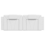 vidaXL Coussin de tête de lit Viana blanc 152 cm similicuir