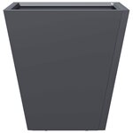vidaXL Jardinières 2 Pièces anthracite 30x30x30 cm acier