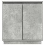 Buffet vidaXL avec LED gris béton 71x34 5x75 cm en bois d'ingénierie