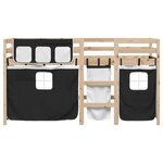 vidaXL Lit mezzanine enfants avec rideaux sans matelas 90x190 cm