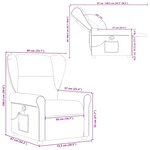 vidaXL Fauteuil de massage inclinable gris nuage tissu