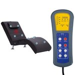 vidaXL Chaise longue de massage avec oreiller marron similicuir