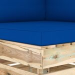 vidaXL Canapé de jardin 2 places avec coussins Bois imprégné de vert