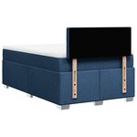 vidaXL Sommier à lattes de lit avec matelas bleu 120x190 cm tissu
