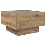 vidaXL Table basse chêne artisanal 50 x 50 x 30 cm Bois d'ingénierie
