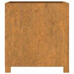 vidaXL Jardinières avec pieds 2 Pièces Rouillé 50x50x50 cm Acier corten