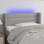 vidaXL Tête de lit à LED Gris clair 93x16x78/88 cm Tissu