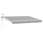 vidaXL Auvent rétractable électrique Anthracite et blanc 3 x 2 5 m