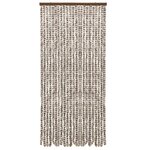 vidaXL Moustiquaire Taupe et blanc 90x220 cm Chenille