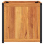 vidaXL Jardinière 45x45x44 cm bois massif d'acacia et acier