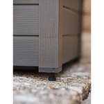 Jardinière 40 x 100 cm - Réserve d'eau et pieds réglablesT - Vert fôret