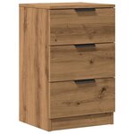 vidaXL Table de chevet chêne artisanal 40x36x65 cm bois d'ingénierie