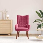 vidaXL fauteuil Bordeaux 63 x 67 x 94 cm Velours