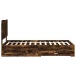 vidaXL Cadre de lit Chêne fumé 100 x 200 cm Bois d'ingénierie