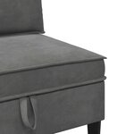 vidaXL Ensemble de meubles pour le salon 4 pc Gris foncé Velours