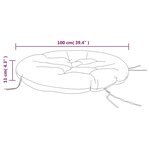 vidaXL Coussin rond à motif de feuilles Ø 100 x11 cm tissu oxford