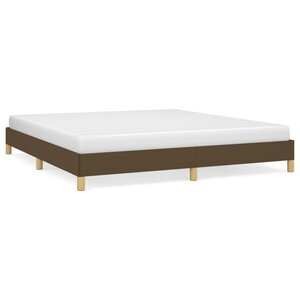 vidaXL Cadre de lit sans matelas marron foncé 180x200 cm tissu