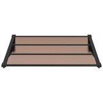 vidaXL Auvent de porte Noir 122x90 cm Polycarbonate