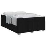 vidaXL Cadre de lit avec matelas Noir 140 x 200 cm tissu