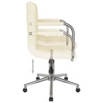 vidaXL Chaise pivotante de salle à manger Crème Tissu