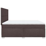 vidaXL Sommier à lattes de lit avec matelas Marron foncé 200x200 cm