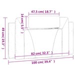 vidaXL Coussin de tête de lit Viana marron 100 cm similicuir