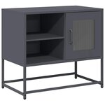 vidaXL Meuble TV anthracite 68x39x60 5 cm acier