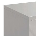 vidaXL Support de Plante 3 Pièces Argent Acier inoxydable