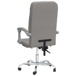 vidaXL Fauteuil inclinable de bureau Taupe Tissu