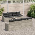 vidaXL Ensemble de canapé de jardin Gris clair 55 x 55 x 37 cm