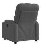 vidaXL Fauteuil de massage inclinable Gris foncé Tissu