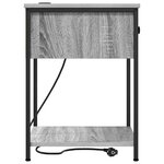 vidaXL Cabinet de chevet avec tiroir 2 Pièces Gris Sonoma 42 x 41 x 56 cm