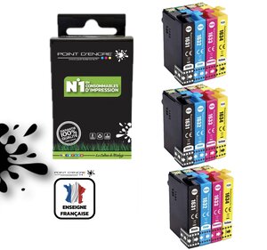 16XL - Stylo Plume - 3 X Pack de 4 Cartouches D'encre Noir/Cyan/Magenta/ Jaune
