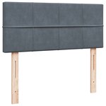 vidaXL Cadre de lit ottoman et matelas gris foncé 120x200 cm velours
