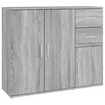 vidaXL Buffet Sonoma gris 91x29 5x75 cm Bois d'ingénierie