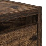 vidaXL Table de chevet murale chêne fumé 38x34x40 cm