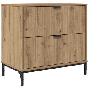 vidaXL Table de chevet avec tiroir chêne artisanal 63 5 x 36 x 61 cm