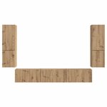 vidaXL Ensemble meuble TV 4 Pièces Chêne artisanal Bois d'ingénierie